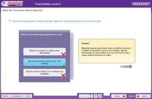 Highfield e-learning screenshot